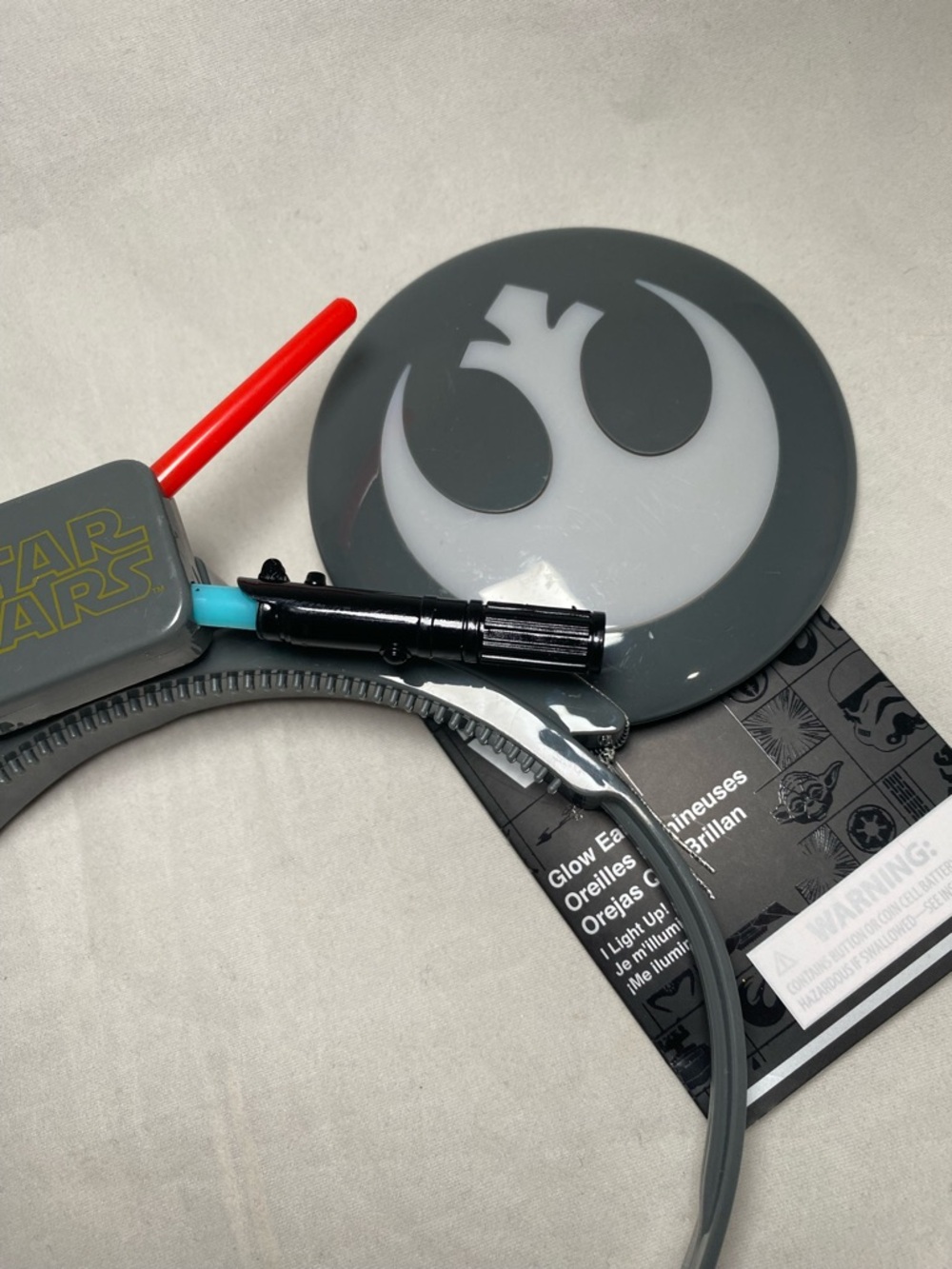 Star Wars Gray Rebel & Empire Glow Headband with Red and Blue Accents - Picture 3 of 7